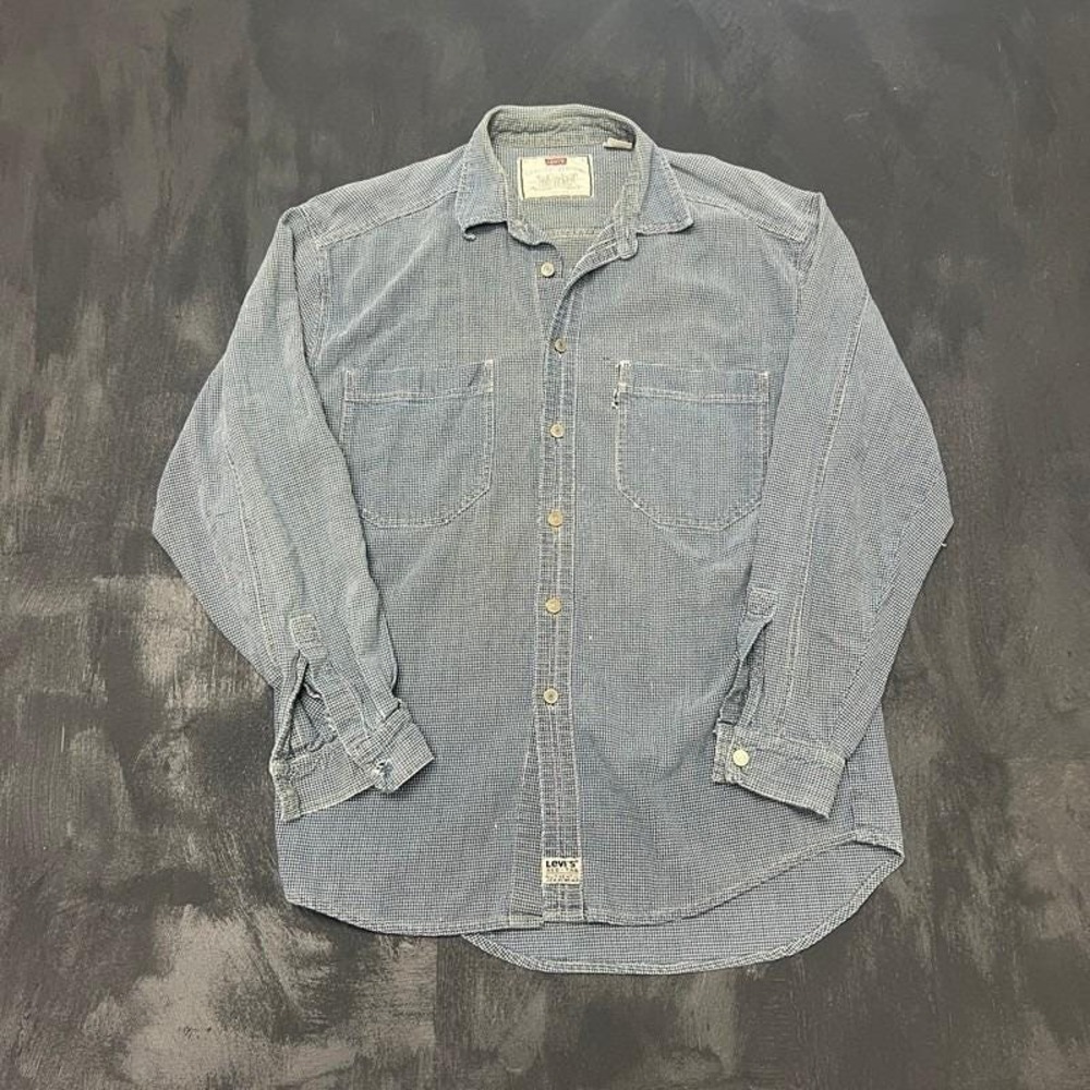 Vintage Levi's Button Up Shirt Mens Small Blue 1990s